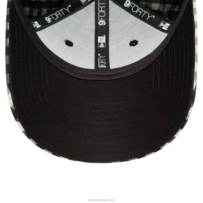 FFTN1728 New Era boné ajustável New York Yankees feminino preto 9forty