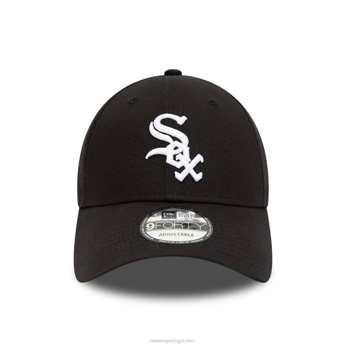 FFTN1730 New Era chicago white sox team patch lateral preto 9forty boné ajustável