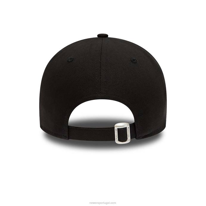 FFTN1730 New Era chicago white sox team patch lateral preto 9forty boné ajustável