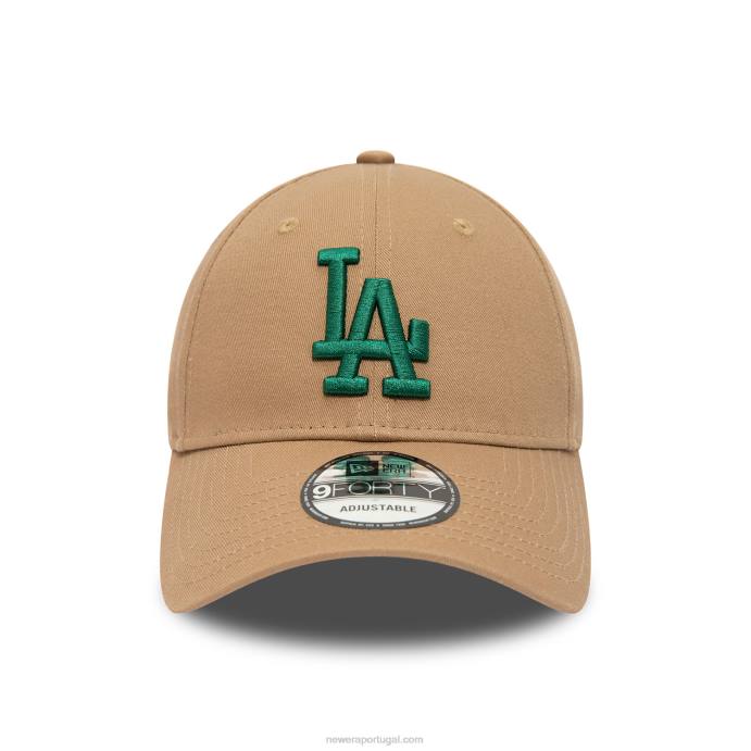 FFTN1734 New Era boné ajustável La Dodgers Seasonal Brown 9forty