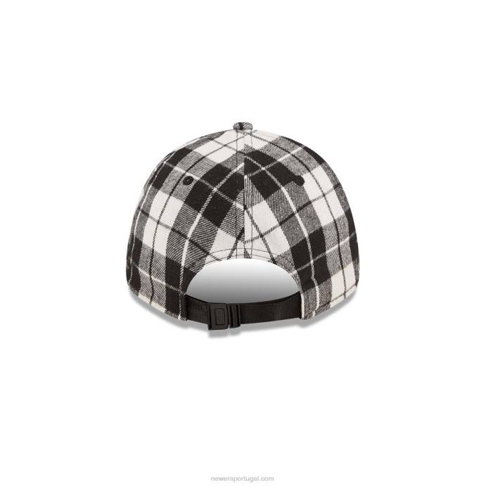 FFTN1736 New Era New York Yankees boné xadrez preto 9forty ajustável