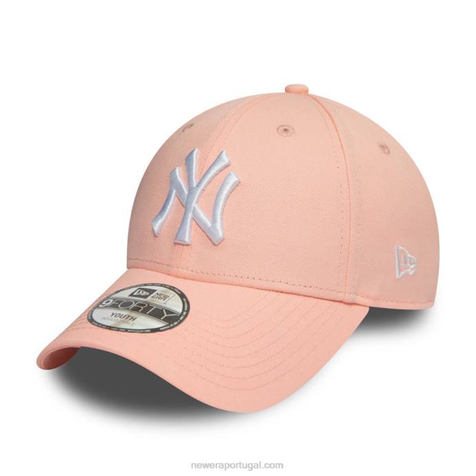 FFTN1739 New Era boné rosa 9forty do new york yankees kids