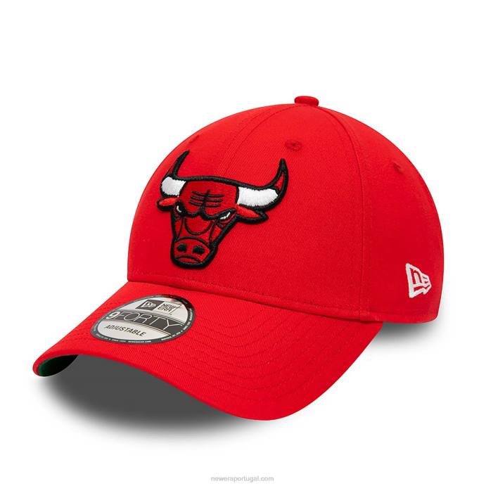 FFTN1745 New Era chicago bulls team side patch red 9forty boné ajustável