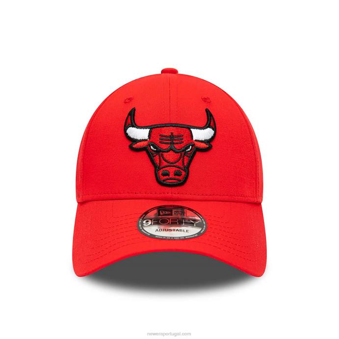 FFTN1745 New Era chicago bulls team side patch red 9forty boné ajustável
