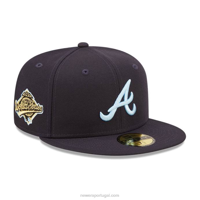 FFTN174 New Era boné justo atlanta braves mlb cloud navy 59fifty