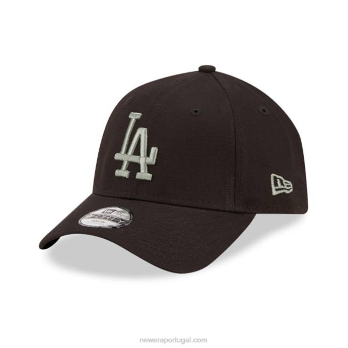 FFTN1752 New Era Boné ajustável La Dodgers League Essential Kids Black 9forty
