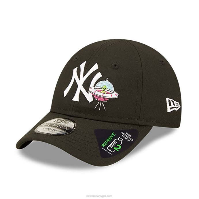 FFTN1759 New Era boné ajustável new york yankees repreve toddler space black 9forty