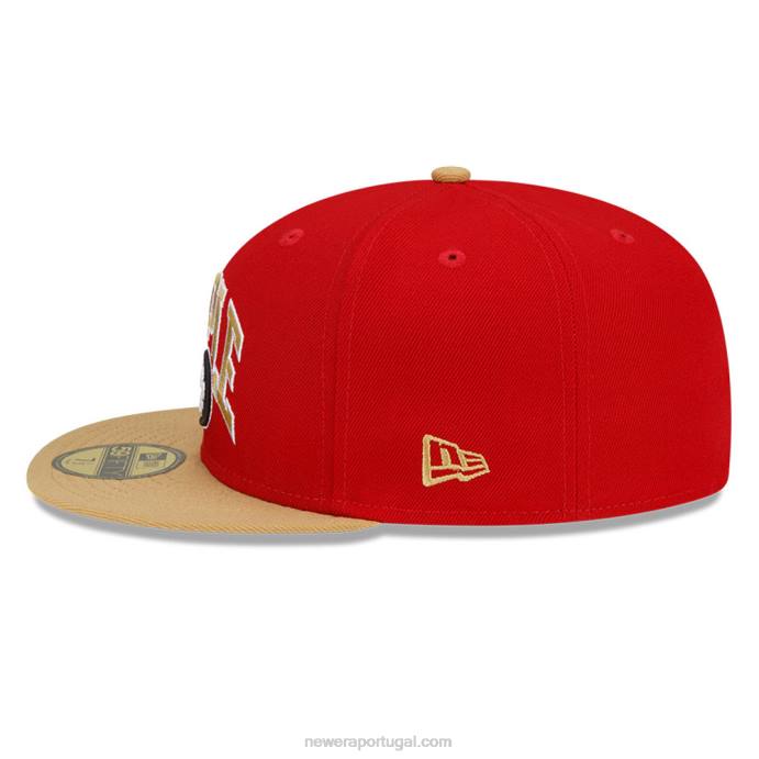 FFTN175 New Era san francisco 49ers x boné vermelho básico 59fifty