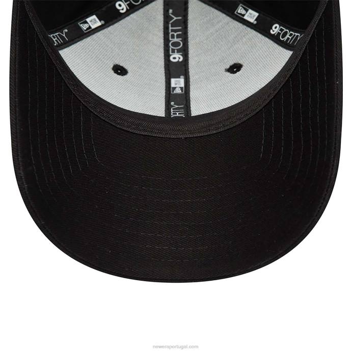 FFTN1760 New Era Boné La Dodgers Feminino Ombre Infill Preto 9Forty Ajustável
