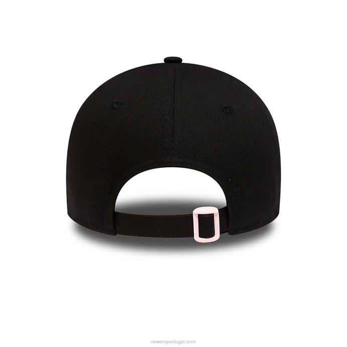 FFTN1760 New Era Boné La Dodgers Feminino Ombre Infill Preto 9Forty Ajustável