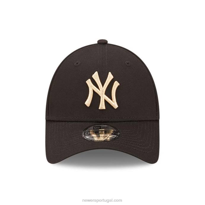 FFTN1763 New Era boné ajustável new york yankees league essencial preto 9forty