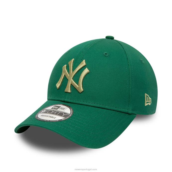 FFTN1766 New Era boné ajustável New York Yankees verde sazonal 9forty