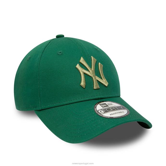 FFTN1766 New Era boné ajustável New York Yankees verde sazonal 9forty