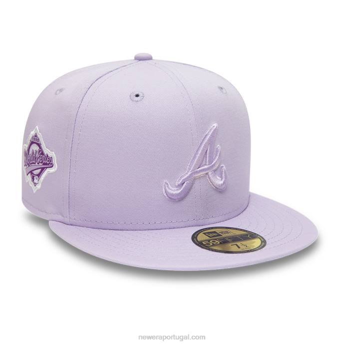 FFTN176 New Era Boné Atlanta Braves World Series tonal lilás 59fifty