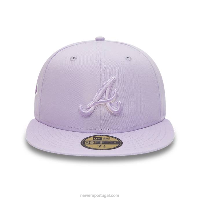 FFTN176 New Era Boné Atlanta Braves World Series tonal lilás 59fifty