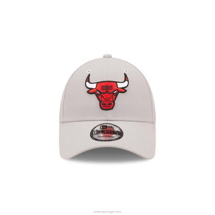 FFTN1770 New Era chicago bulls repreve boné ajustável 9forty cinza