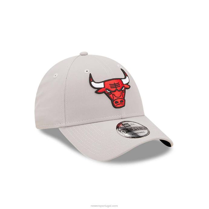 FFTN1770 New Era chicago bulls repreve boné ajustável 9forty cinza