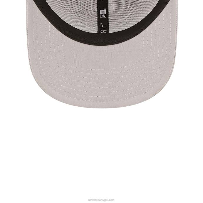 FFTN1770 New Era chicago bulls repreve boné ajustável 9forty cinza