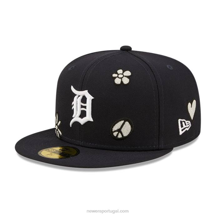 FFTN177 New Era detroit tigers mlb solar pop marinho boné 59fifty