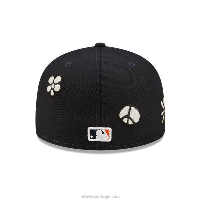 FFTN177 New Era detroit tigers mlb solar pop marinho boné 59fifty