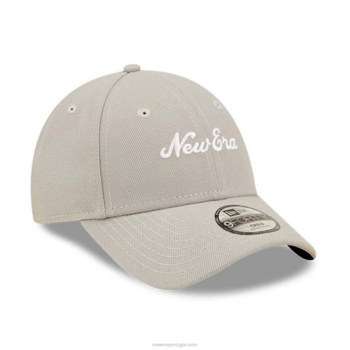 FFTN1794 New Era boné ajustável Heritage script child repreve 9forty cinza