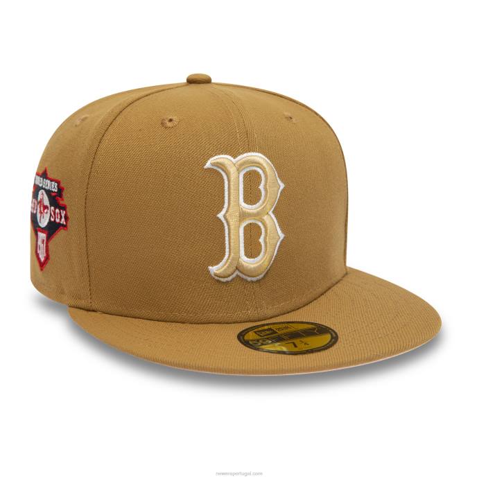 FFTN17 New Era boton red sox 1967 marrom 59fifty boné justo