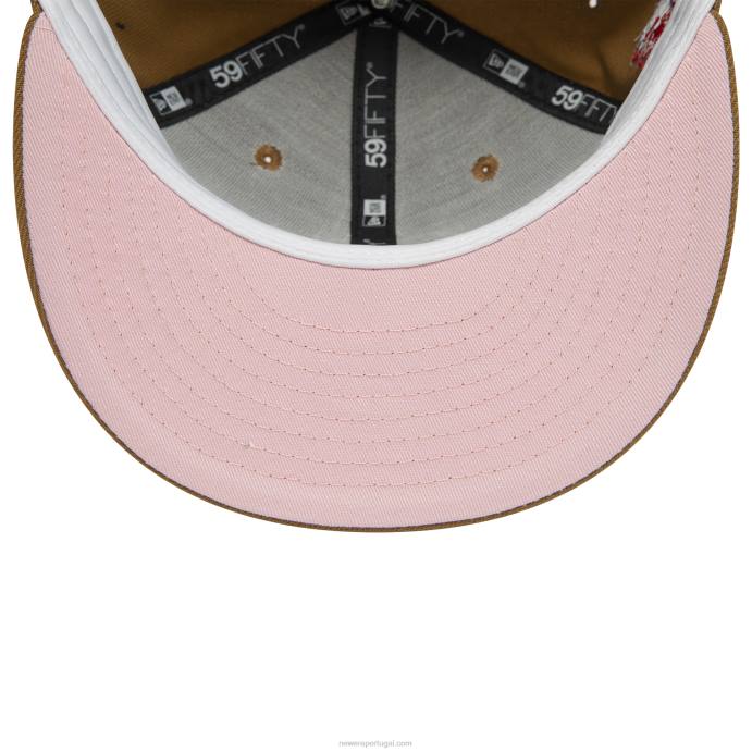 FFTN17 New Era boton red sox 1967 marrom 59fifty boné justo