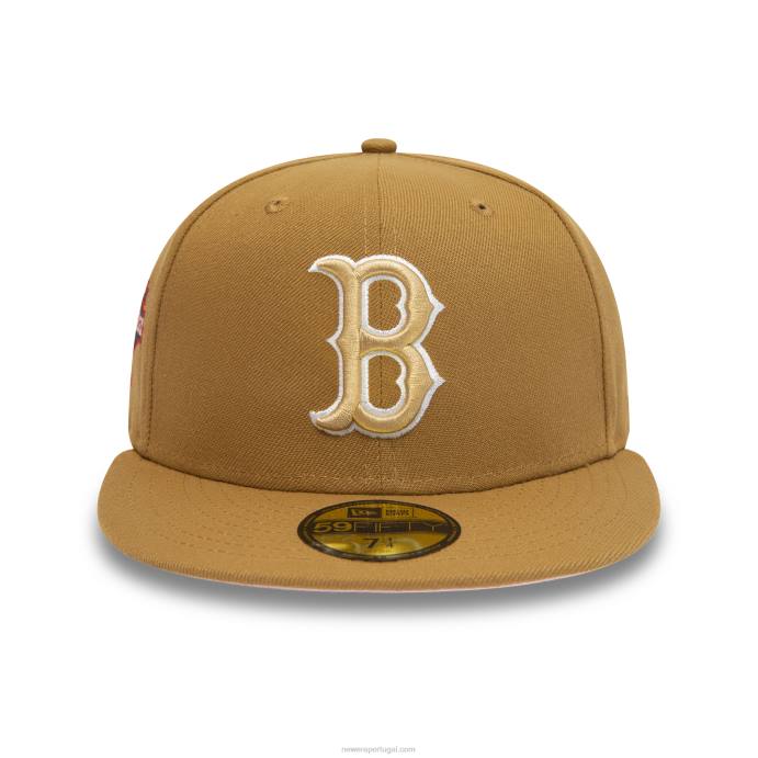 FFTN17 New Era boton red sox 1967 marrom 59fifty boné justo