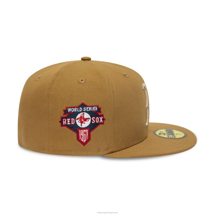 FFTN17 New Era boton red sox 1967 marrom 59fifty boné justo