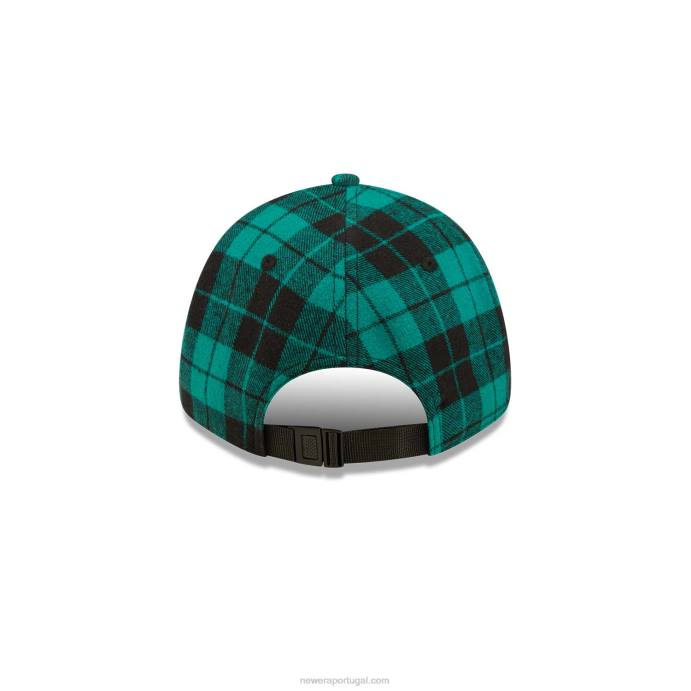 FFTN1800 New Era boné ajustável la dodgers xadrez verde escuro 9forty