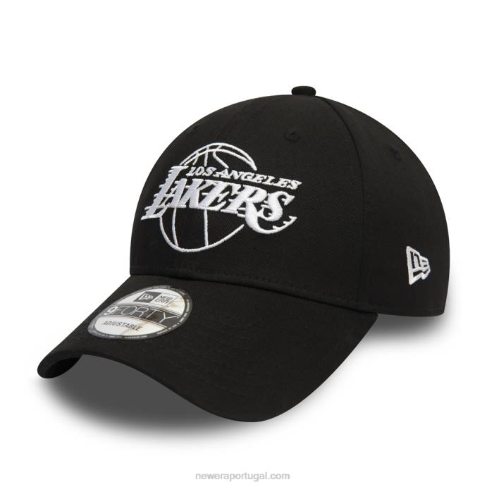 FFTN1803 New Era boné la lakers essencial contorno preto 9forty