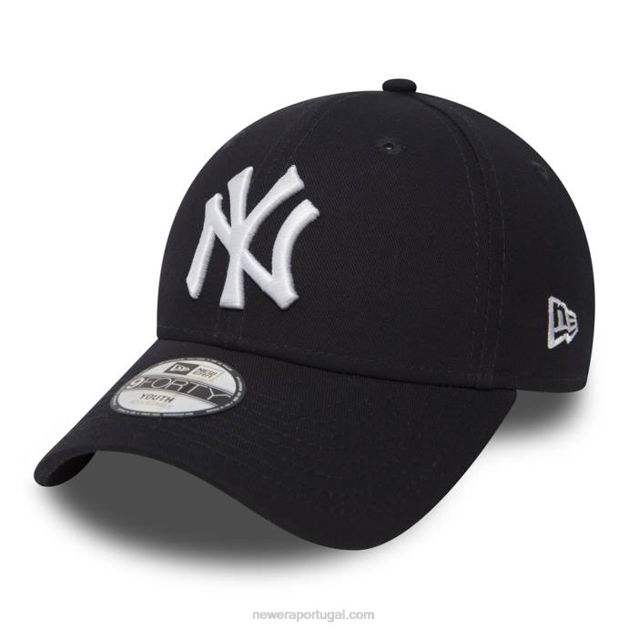 FFTN1804 New Era Boné New York Yankees Essential Kids Navy 9Forty