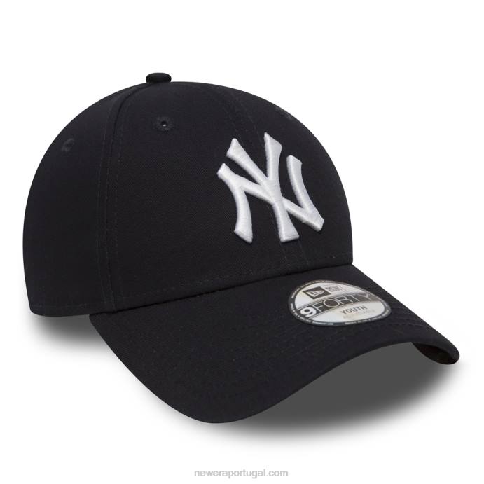 FFTN1804 New Era Boné New York Yankees Essential Kids Navy 9Forty
