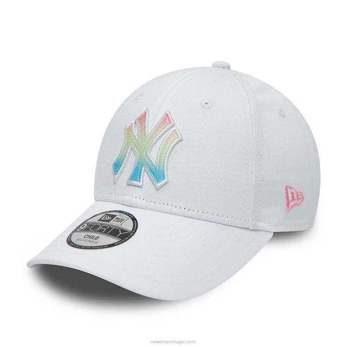 FFTN1806 New Era New York Yankees Youth Ombre Infill branco 9forty Boné ajustável