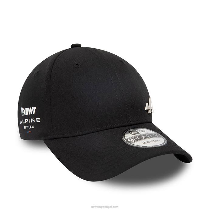 FFTN1808 New Era boné ajustável alpine 9forty preto sem falhas