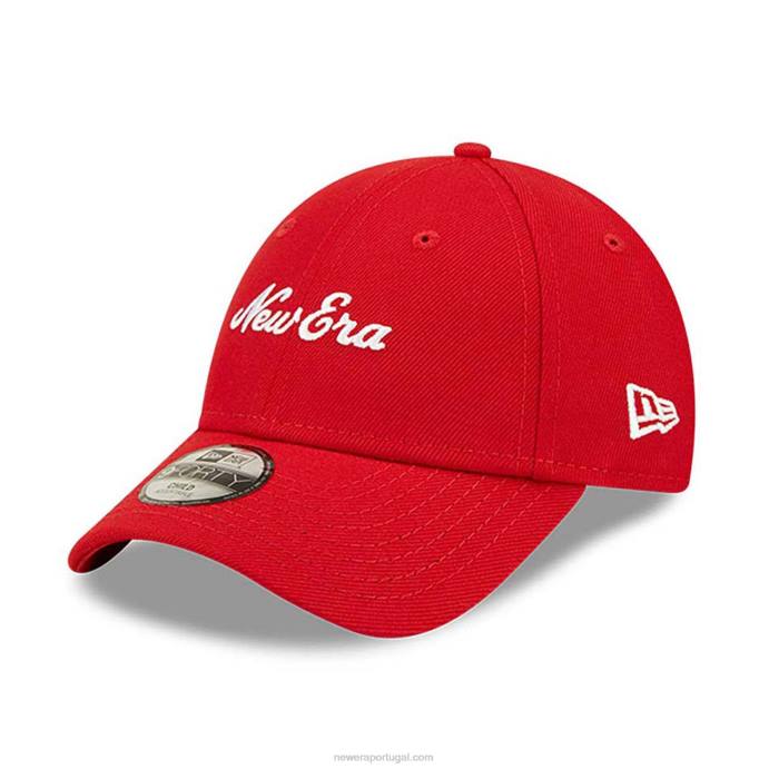 FFTN1809 New Era boné ajustável Heritage script child repreve vermelho 9forty