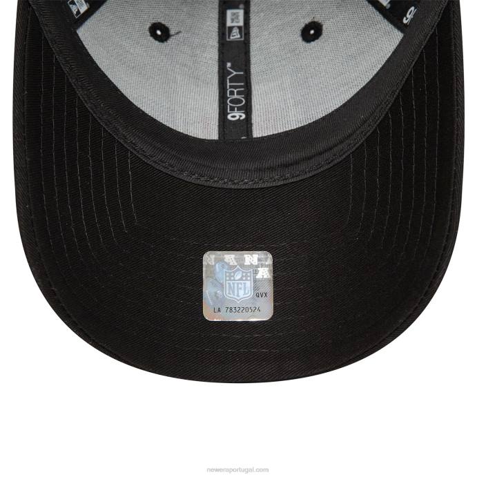 FFTN1814 New Era boné ajustável nfl logo shield preto 9forty