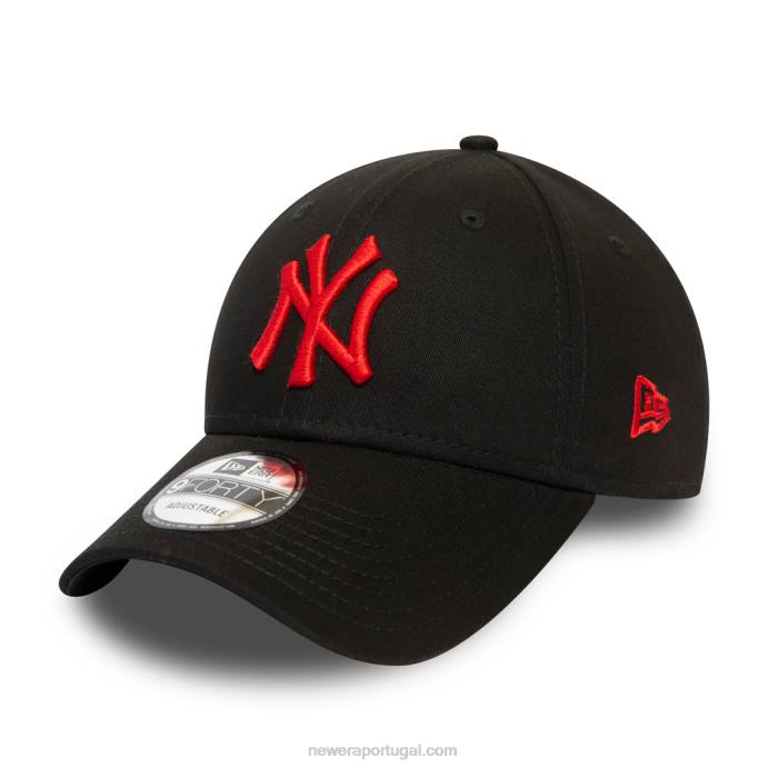 FFTN1817 New Era New York Yankees Essential Logo Black Boné 9Forty
