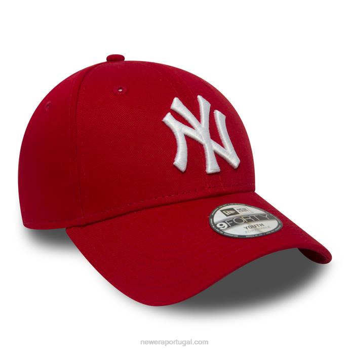 FFTN1820 New Era Boné New York Yankees Essential Kids Vermelho 9Forty