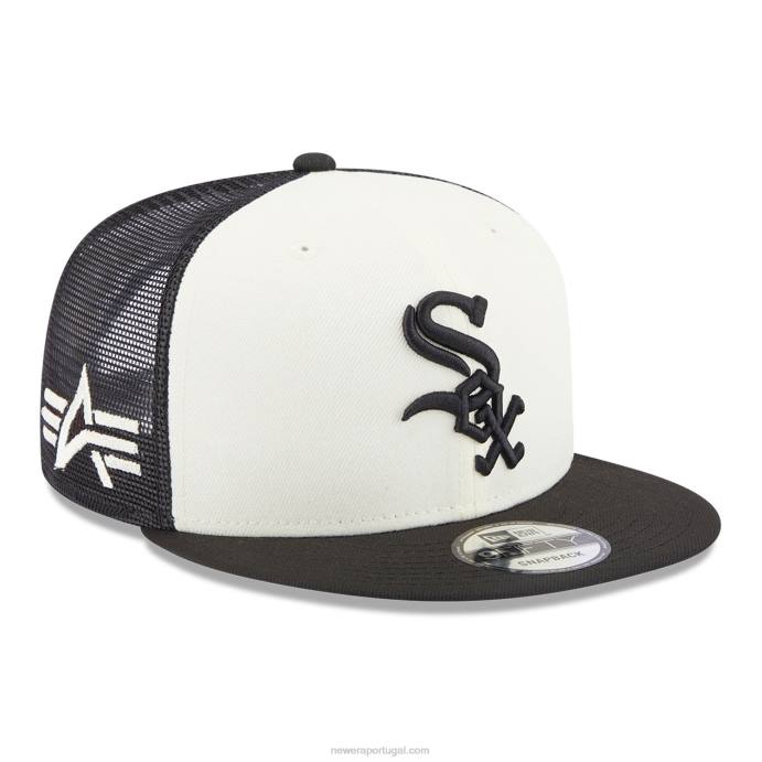 FFTN1822 New Era chicago white sox alpha Industries x mlb boné preto 9fifty snapback