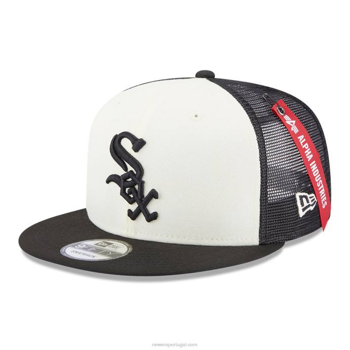 FFTN1822 New Era chicago white sox alpha Industries x mlb boné preto 9fifty snapback