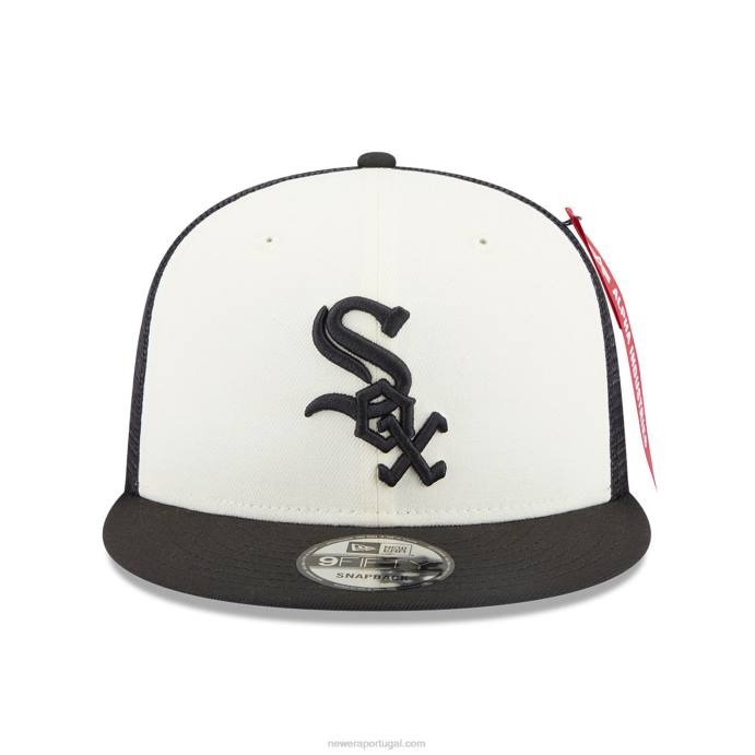 FFTN1822 New Era chicago white sox alpha Industries x mlb boné preto 9fifty snapback