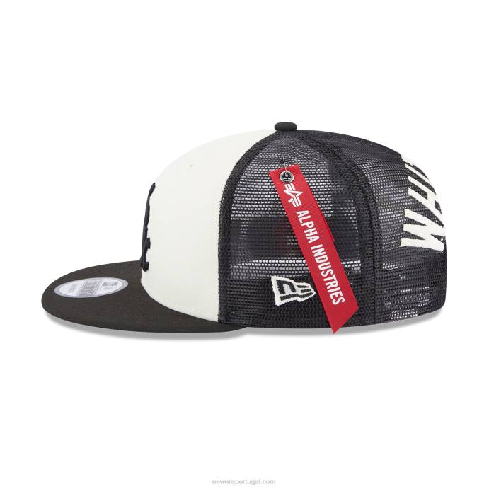 FFTN1822 New Era chicago white sox alpha Industries x mlb boné preto 9fifty snapback
