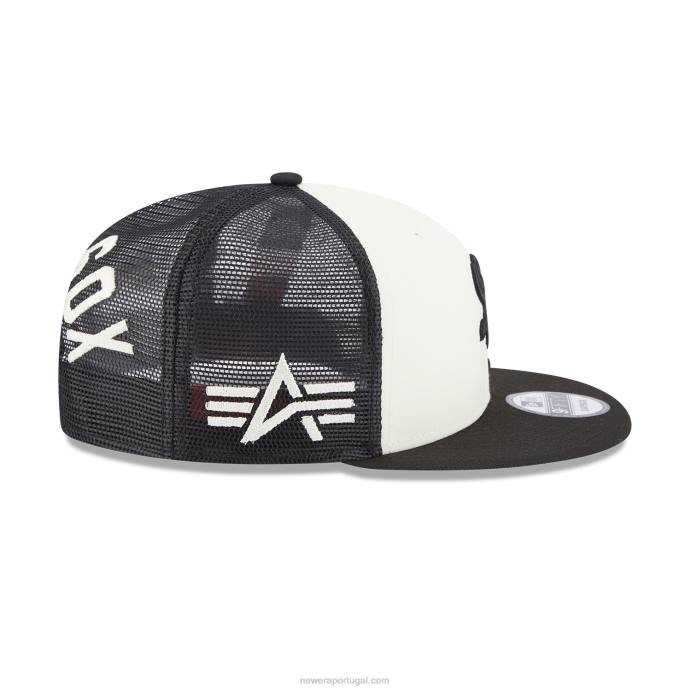 FFTN1822 New Era chicago white sox alpha Industries x mlb boné preto 9fifty snapback