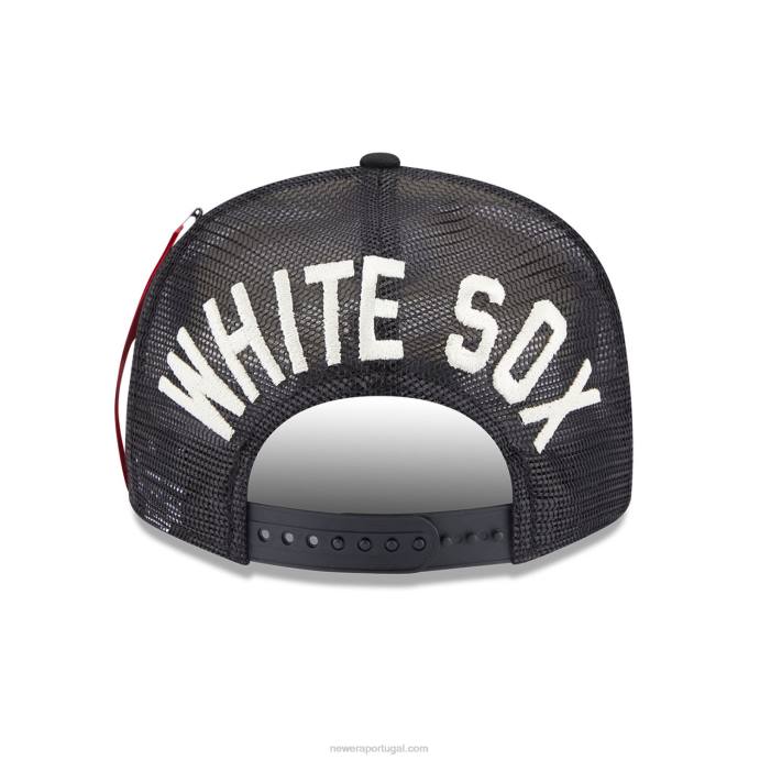 FFTN1822 New Era chicago white sox alpha Industries x mlb boné preto 9fifty snapback