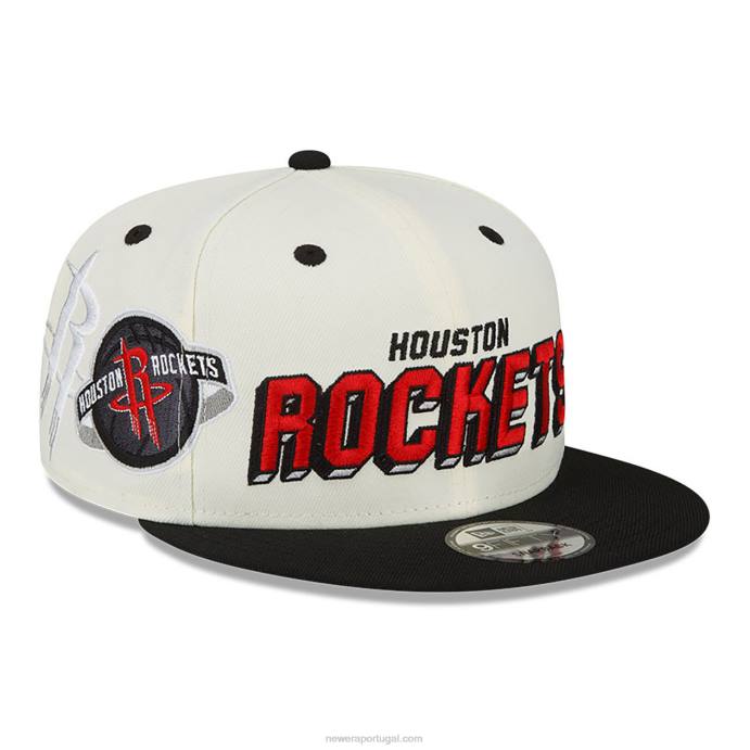 FFTN1827 New Era Houston Rockets Wake White 9Fifty Snapback
