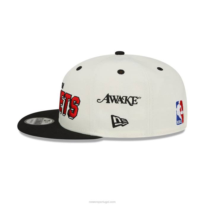 FFTN1827 New Era Houston Rockets Wake White 9Fifty Snapback