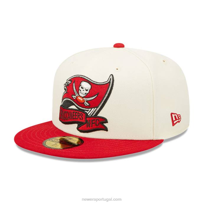 FFTN182 New Era boné tampa bay buccaneers nfl sideline 2022 branco 59fifty