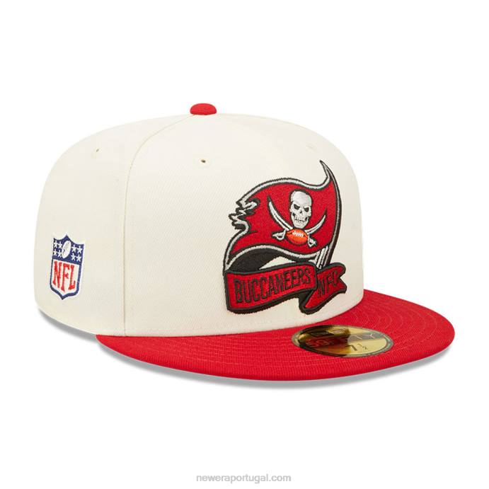 FFTN182 New Era boné tampa bay buccaneers nfl sideline 2022 branco 59fifty