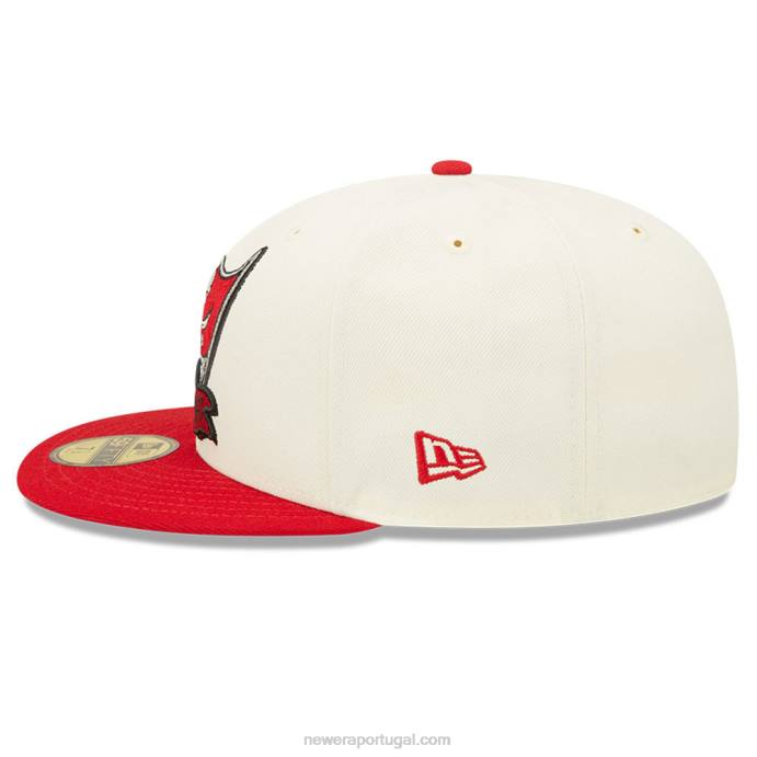 FFTN182 New Era boné tampa bay buccaneers nfl sideline 2022 branco 59fifty